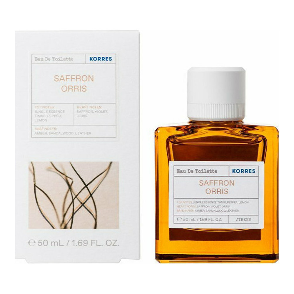 Korres Saffron Orris Eau De Toilette Γυναικείο  Άρωμα 50ml,Γυναικείο Άρωμα με Έντονες Πικάντικες Νότες Σαφράν