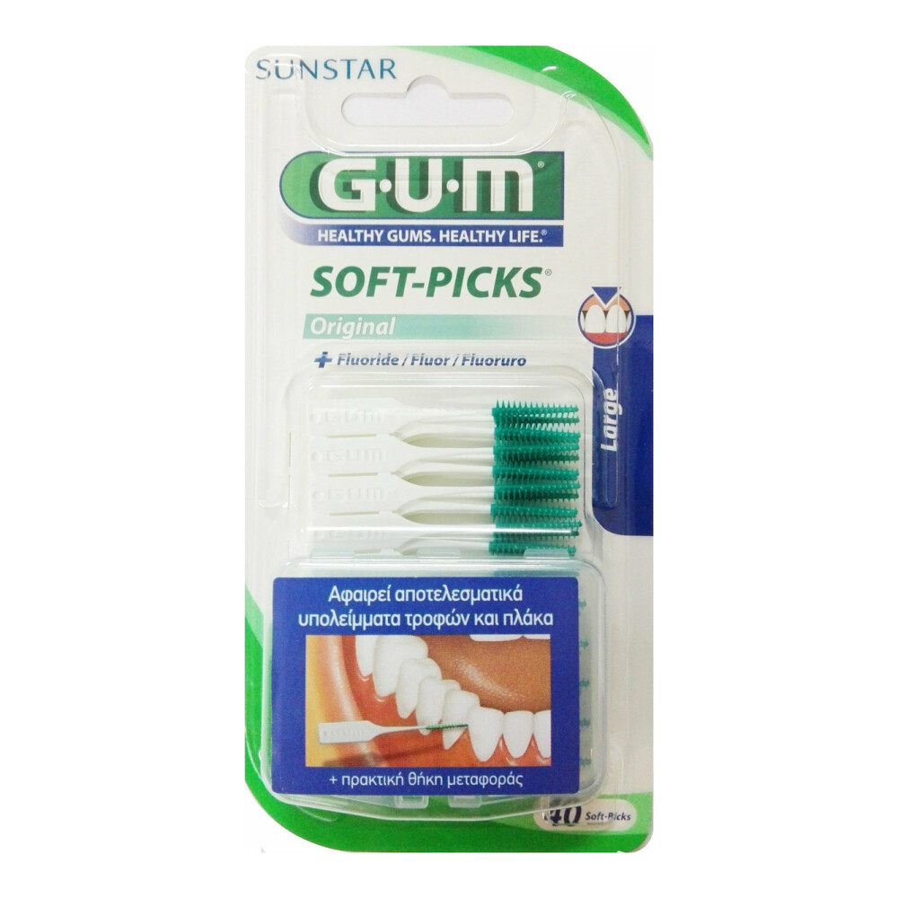 GUM Οδοντιατρικές οδοντογλυφίδες, Large, 40 τμχ.