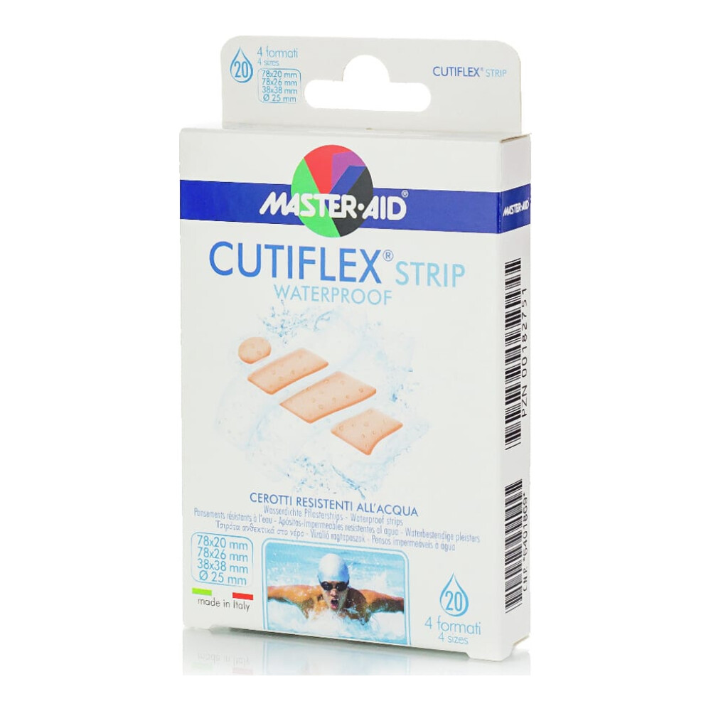 Master Aid Cutiflex Διαφανής Αδιάβροχος Αυτοκόλλητος Μικροεπίδεσμος Σε Κασετίνα 20 strip