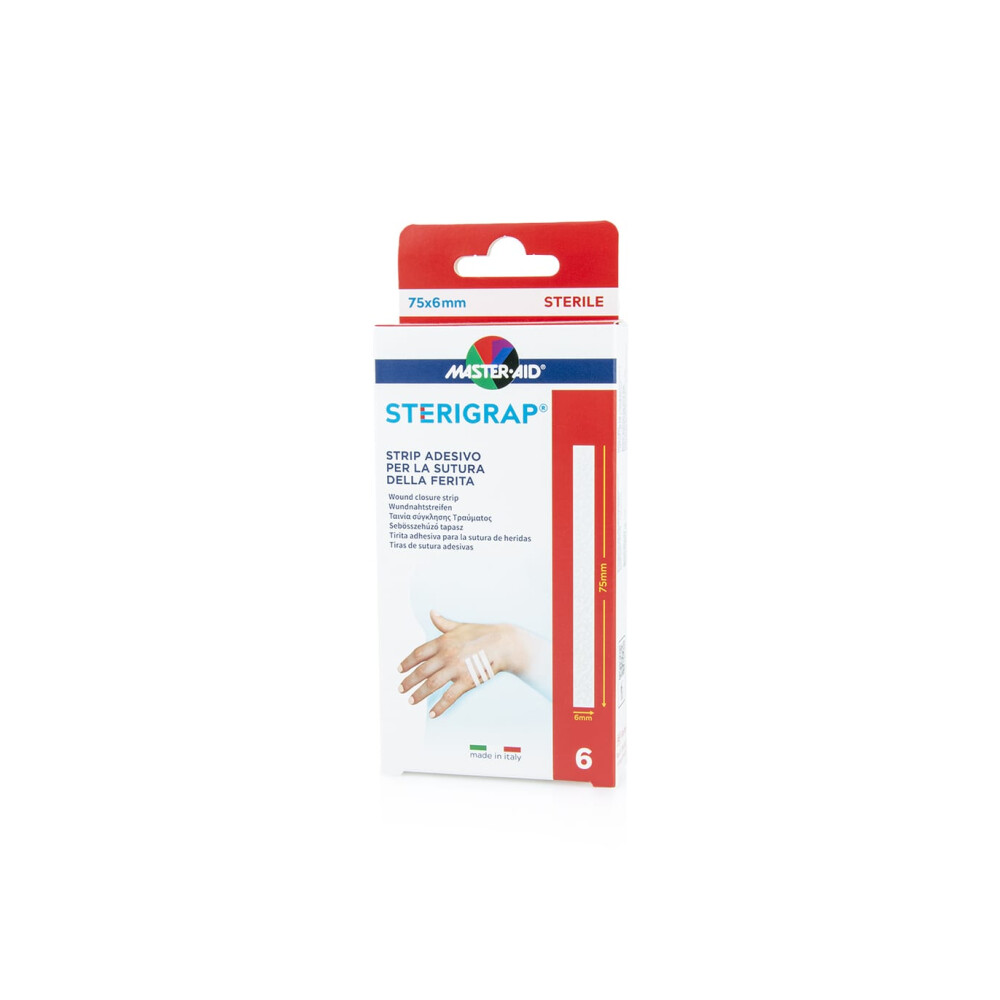 Master Aid Sterigrap Wound Closure Strip (6mm x 75mm) 6strips