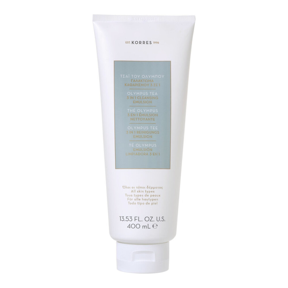 Korres Olympus Tea 3 in 1 Cleansing Emulsion Γαλάκτωμα Καθαρισμού 3 σε 1 Προσώπου & Ματιών για Όλους τους Τύπους Επιδερμίδας 400ml