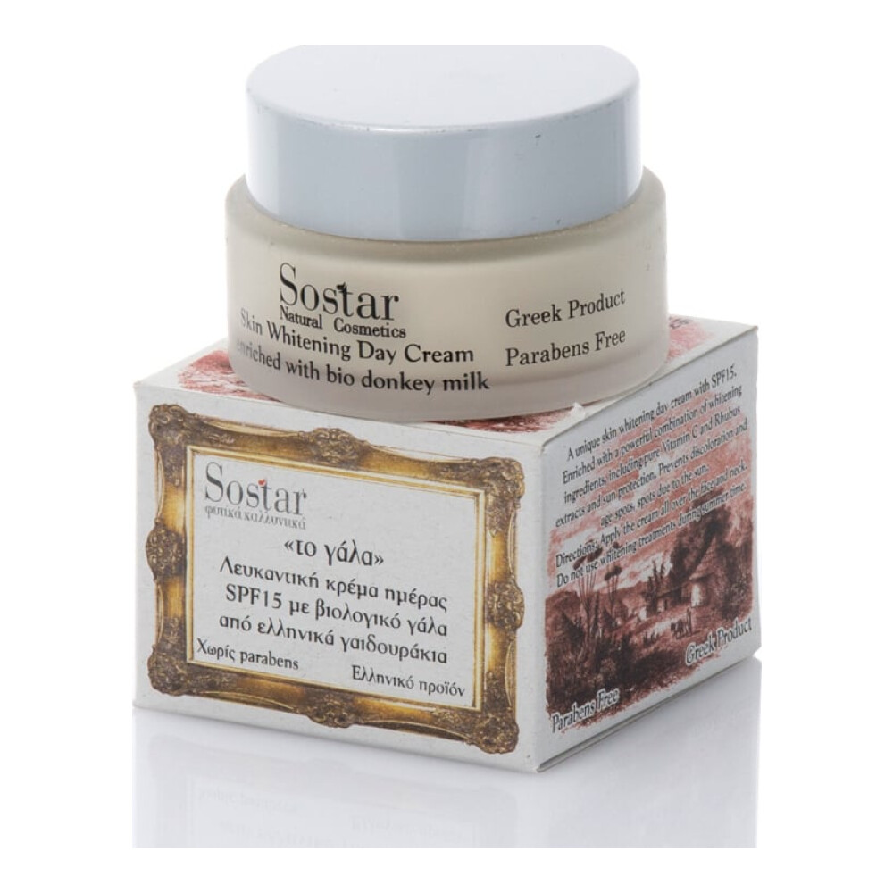 Sostar "The Milk" Skin Whitening Day Cream with Organic Donkey Milk SPF15 50ml