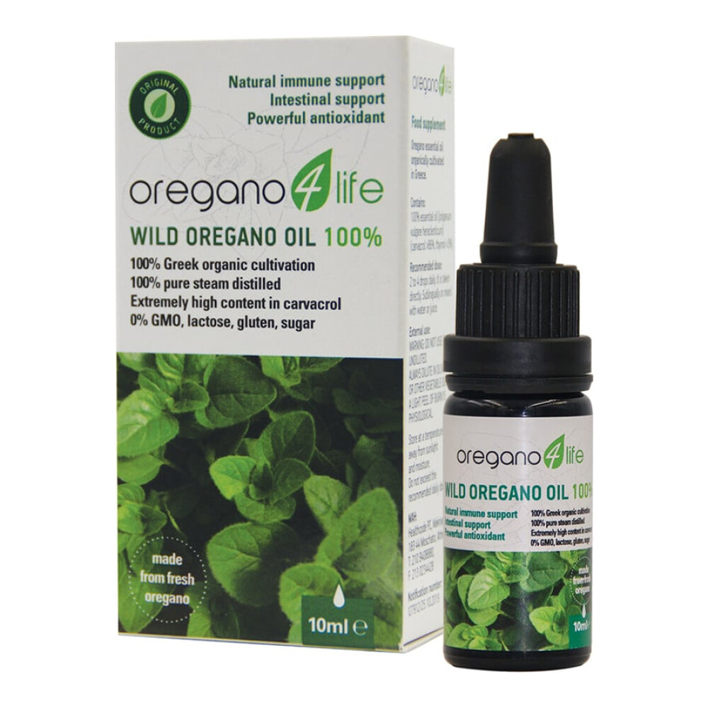 Healthcode PC Oregano4Life Wild Oregano Oil 100% Αιθέριο Έλαιο Ρίγανης με Πληθώρα Ευεργετικών Ιδιοτήτων για Όλο τον Οργανισμό, 10ml