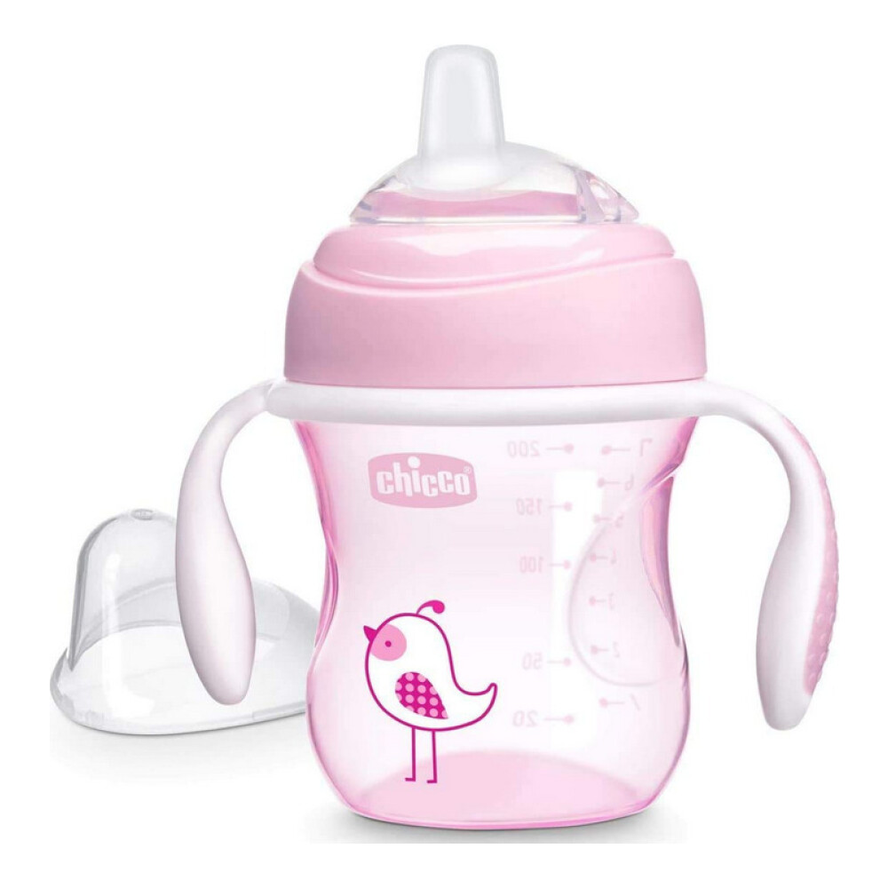 Chicco Transition Cup Κύπελλο Απογαλάκτισης Ροζ 4m+ 200ml