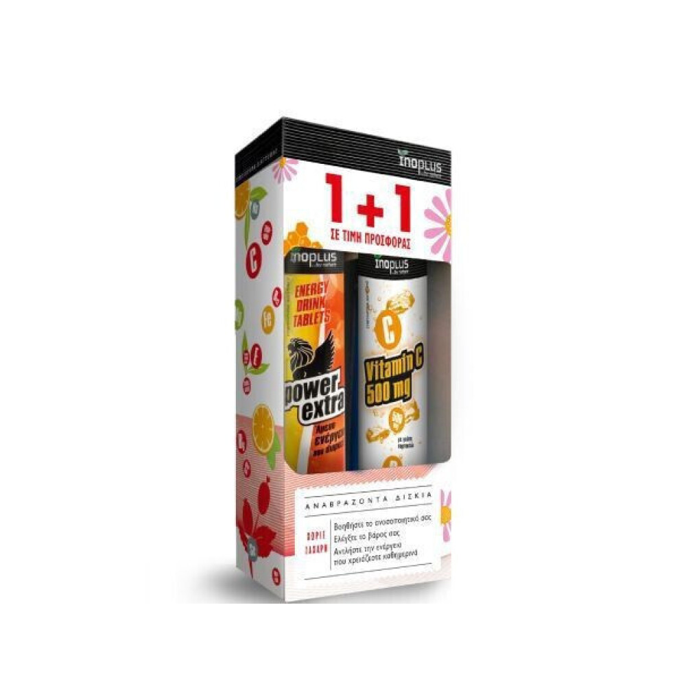 Ino Plus Power Extra 20 αναβράζοντα δισκία & Vitamin C 500 mg 20 αναβράζοντα δισκία