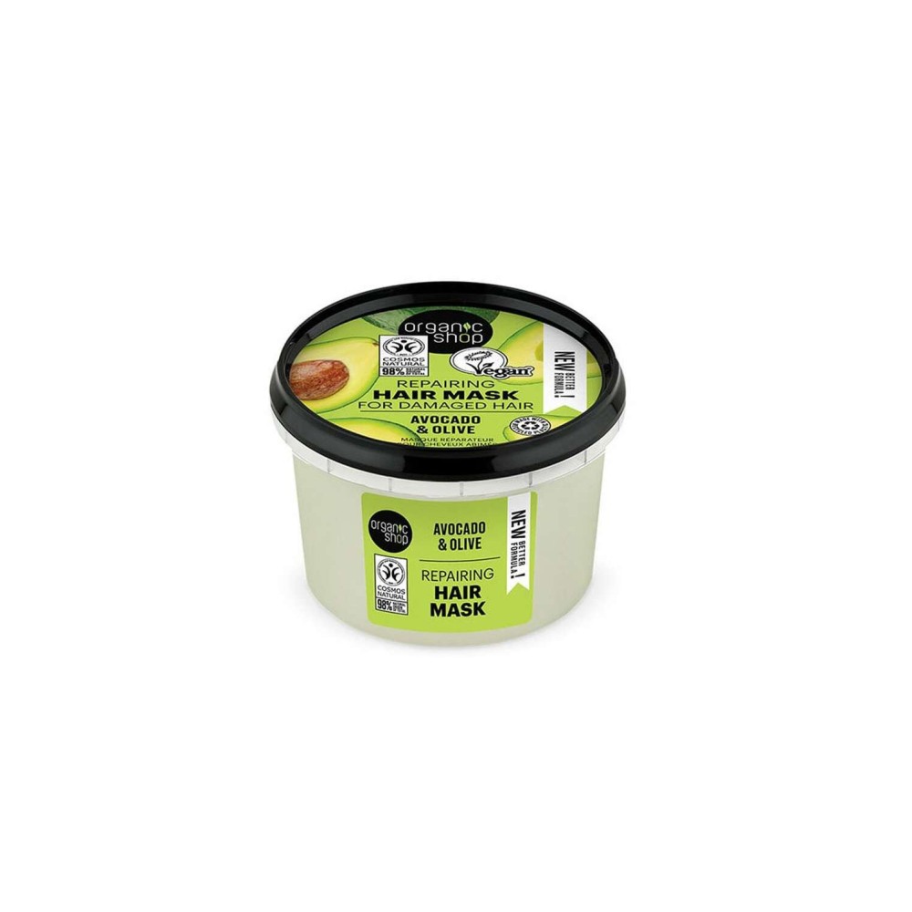 Natura Siberica Organic Shop, Organic Avocanto & Olive Express Repair Hair Mask Μάσκα Μαλλιών για Γρήγορη Επανόρθωση 250ml