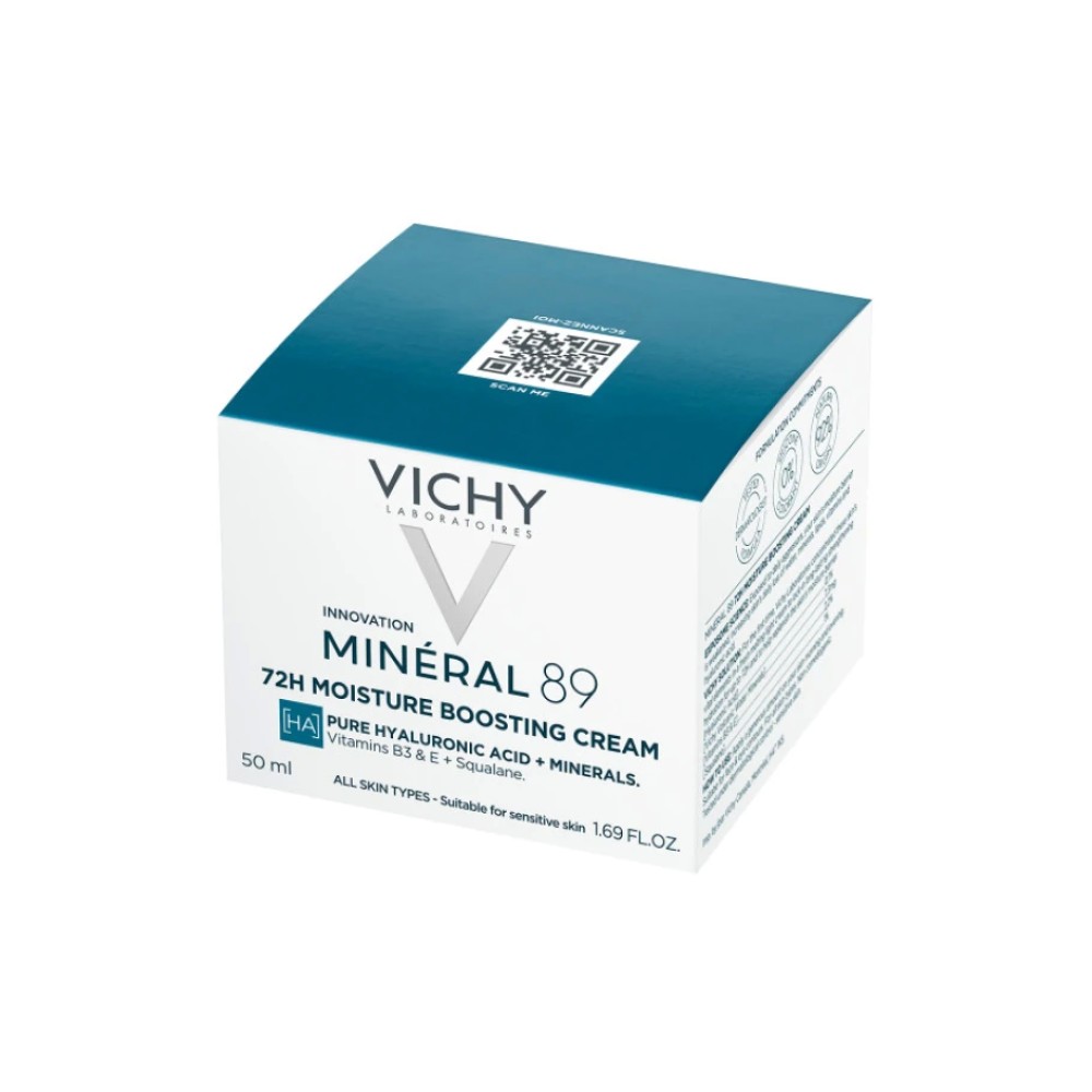 Preview image 3 of Vichy Mineral 89 72ωρη Κρέμα Προσώπου για Ενυδάτωση με Υαλουρονικό Οξύ 50ml