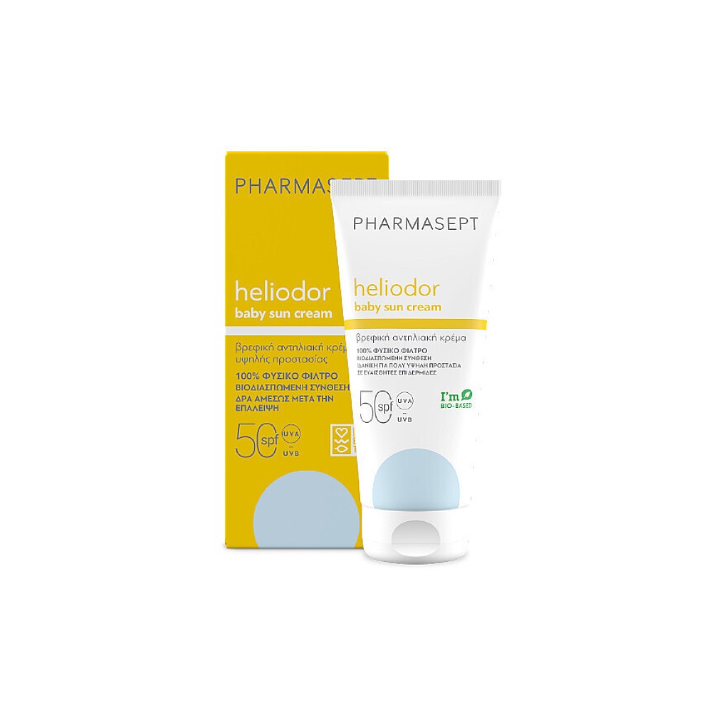 Preview 2 of Pharmasept Αδιάβροχο Βρεφικό Αντηλιακό Γαλάκτωμα Heliodor για Πρόσωπο & Σώμα SPF50 100ml & Baby Mild Bath 250ml