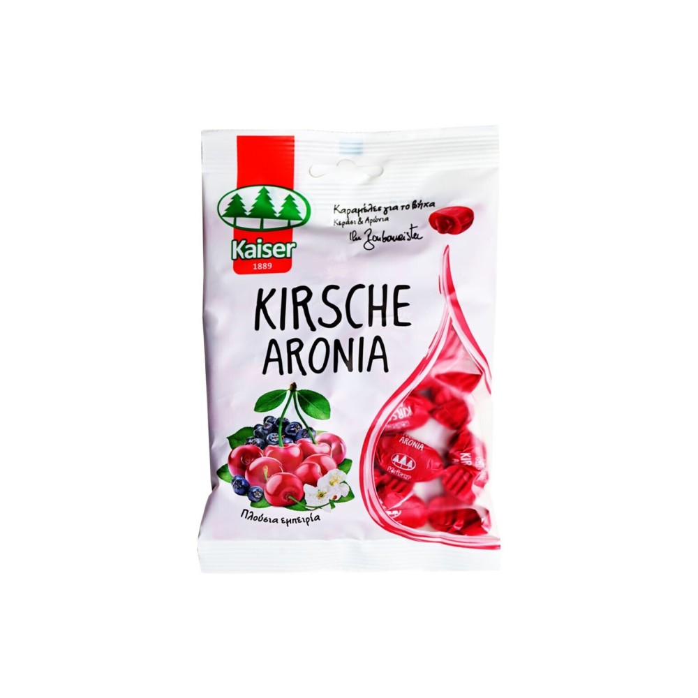Kaiser 1889 Kirsche Aronia Καραμέλες με Κεράσι & Αρώνια χωρίς Γλουτένη Κεράσι 90gr