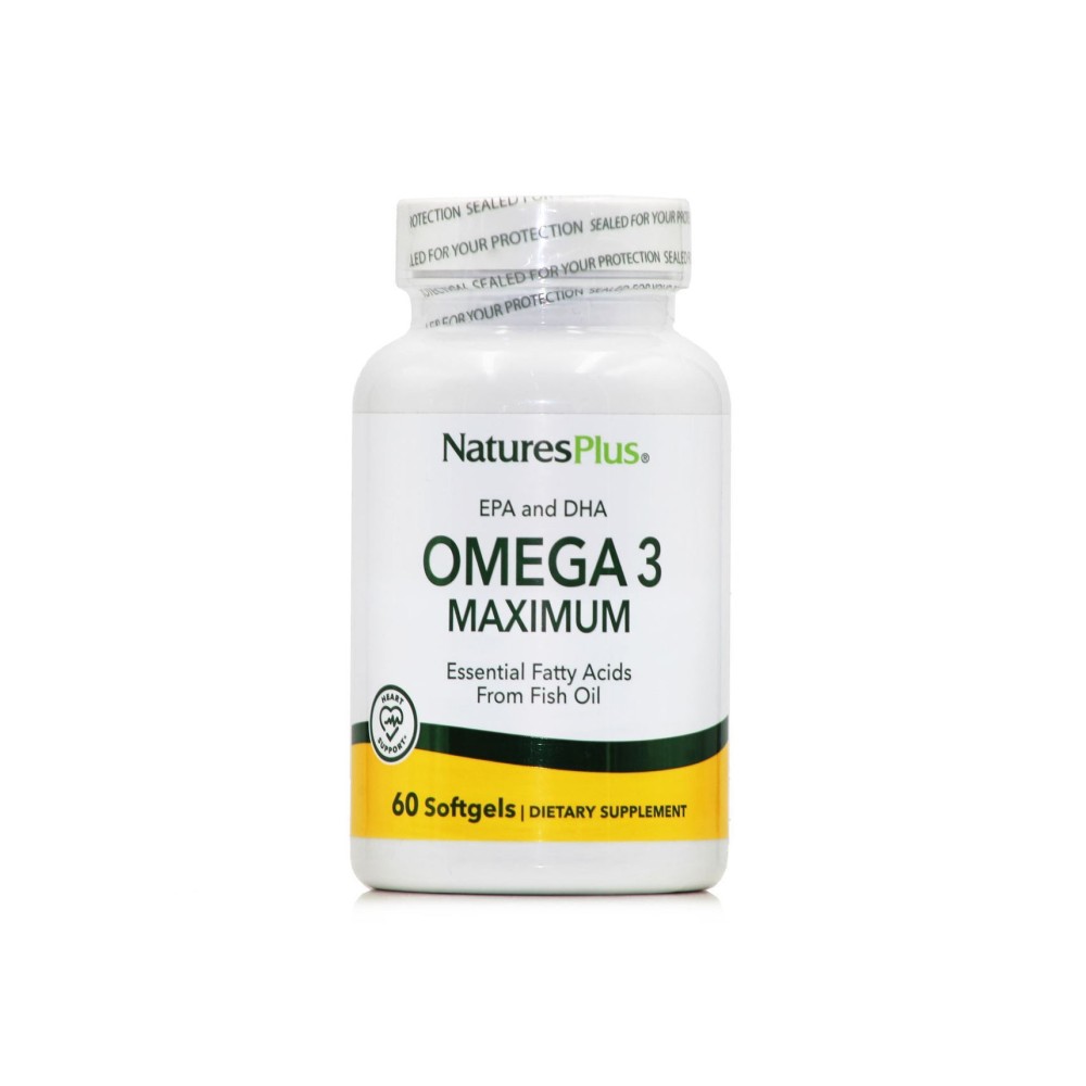 Nature's Plus EPA & DHA Omega 3 Maximum Ιχθυέλαιο 60 μαλακές κάψουλες