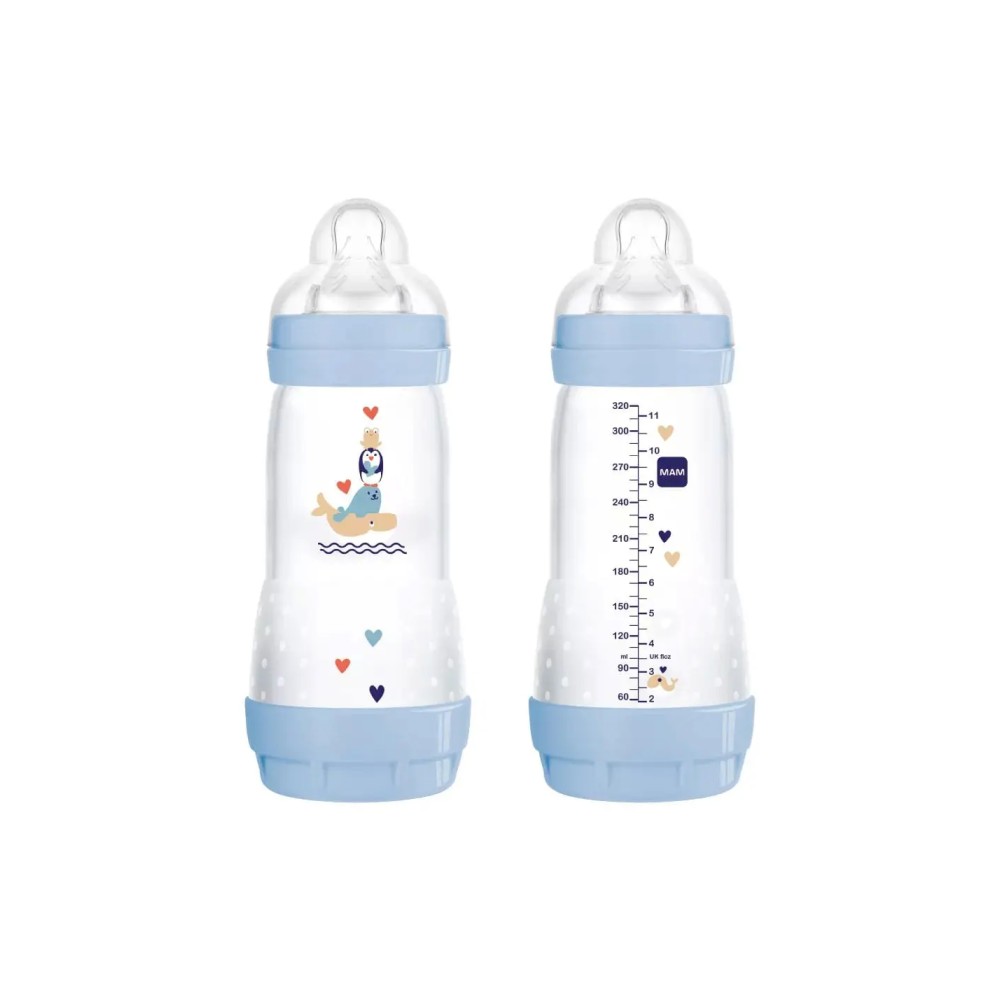 Preview 2 of MAM - Μπιμπερό Easy Start Anti-Colic Better Together 356SB 320ml 4+ Μηνών Powder (Blue Ciel/Μπλε)
