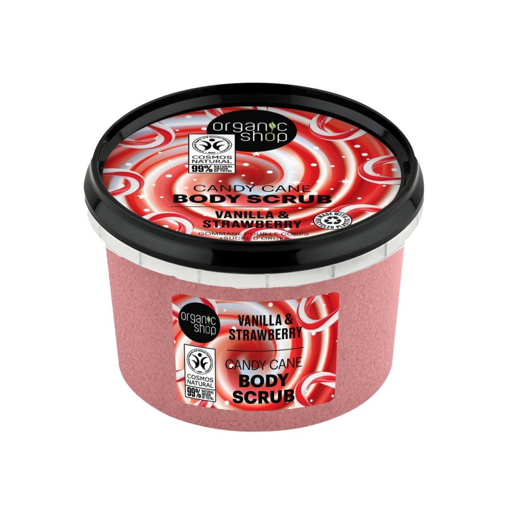 Organic Shop Candy Cane Scrub Σώματος Vanilla & Strawberry 250ml