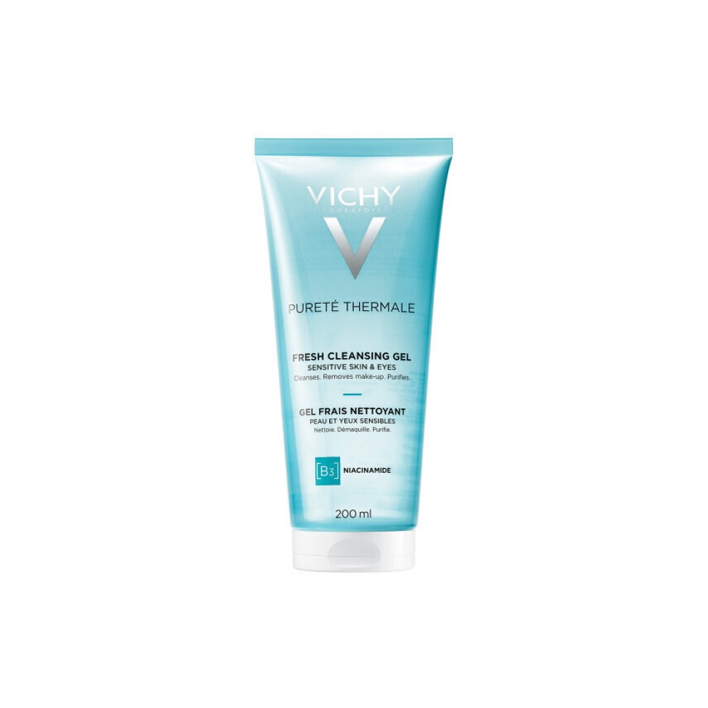 VICHY Purete Thermale Fresh Cleansing Gel B3 & Niacinamide Τζελ Καθαρισμού Προσώπου & Ματιών 200ml