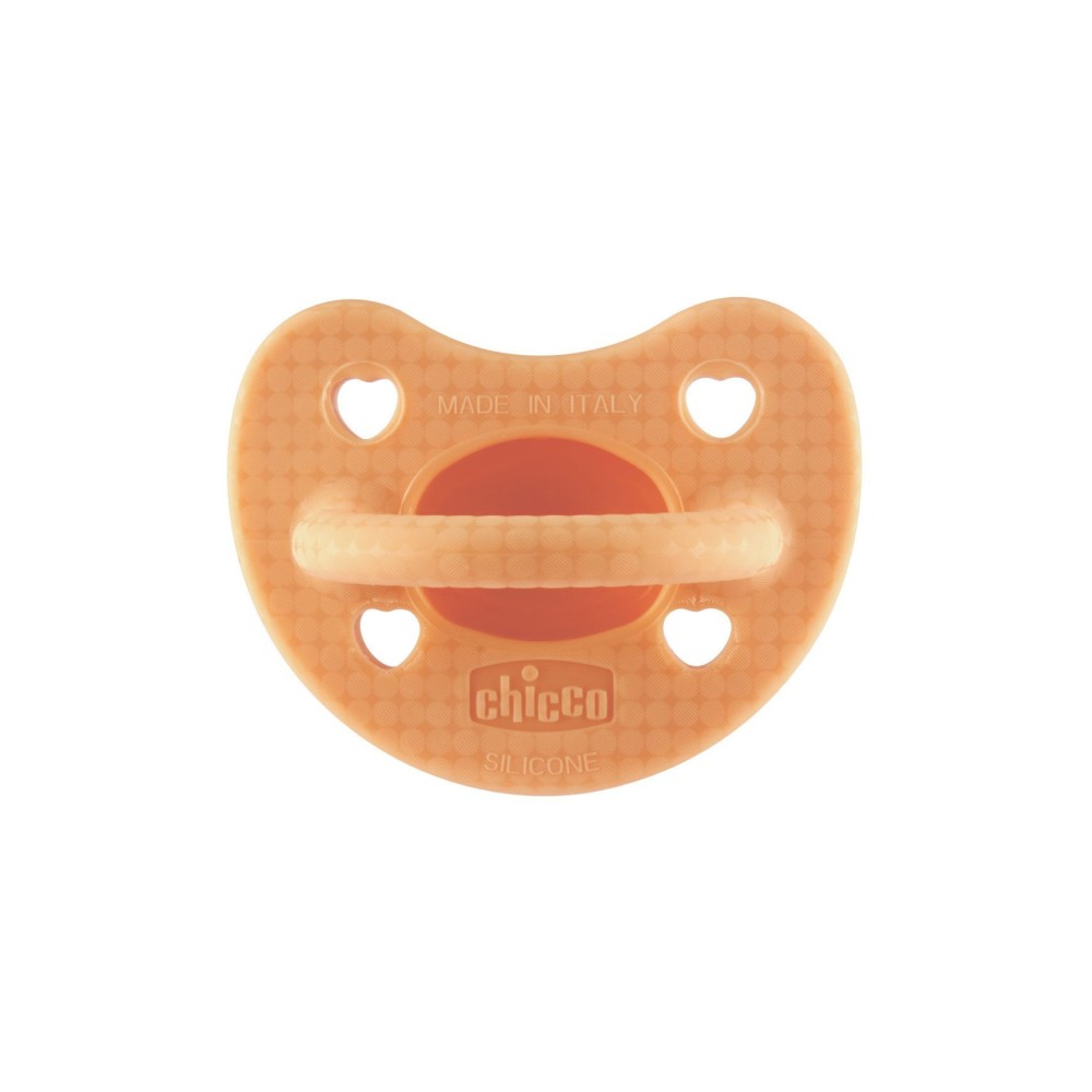 Chicco Πιπίλα Σιλικόνης Soft Luxe για 2-6 μηνών Πορτοκαλί