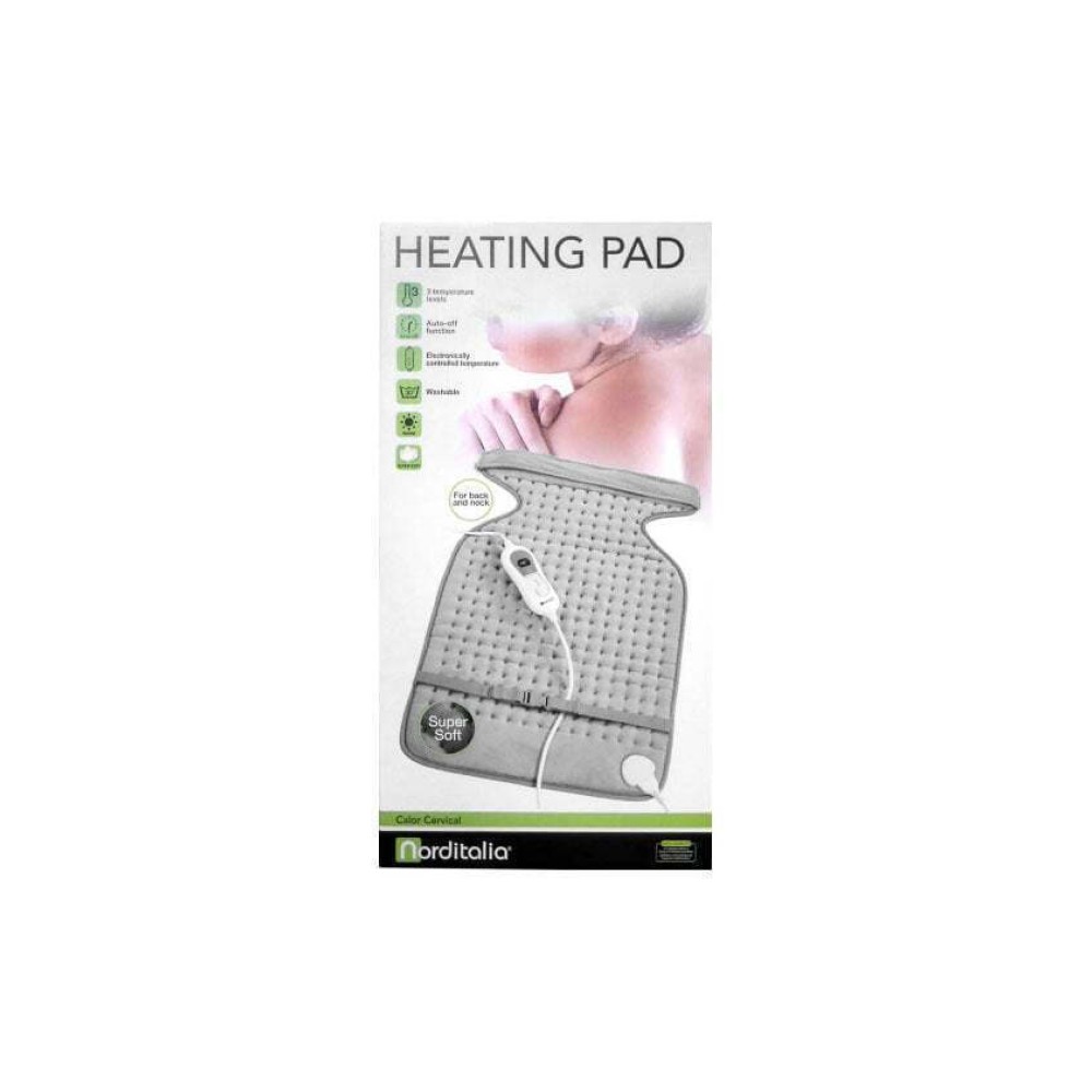 Preview 2 of Norditalia Heating Pad Back & Neck Super Soft Ηλεκτρική Θερμοφόρα Αυχένα - Πλάτης Γκρι 63x42εκ 1τμχ