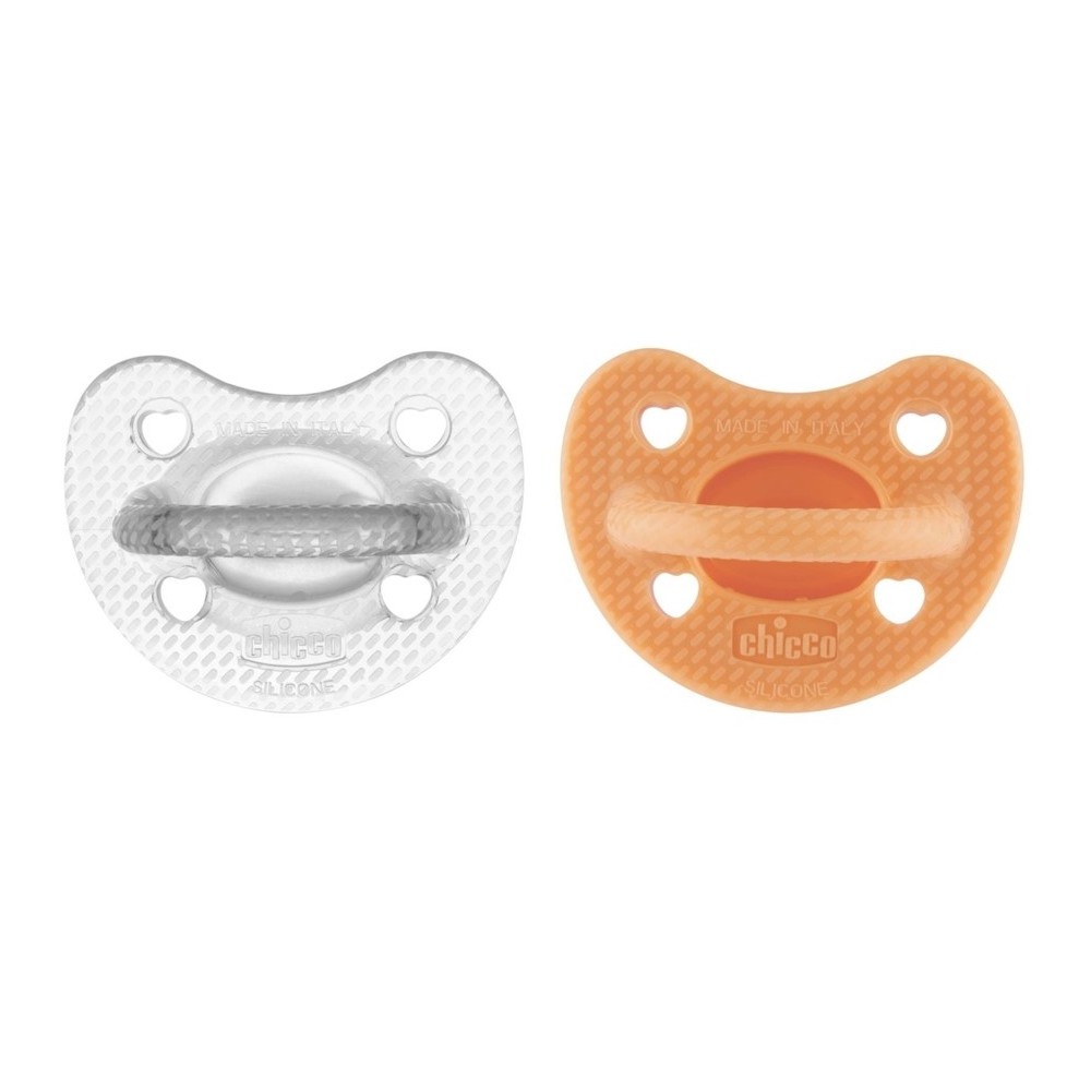 Preview 2 of Chicco PhysioForma Soft Luxe Πιπίλα Σιλικόνης για 6-16 Μηνών σε Πορτοκαλί & Διάφανο Χρώμα 2τμχ