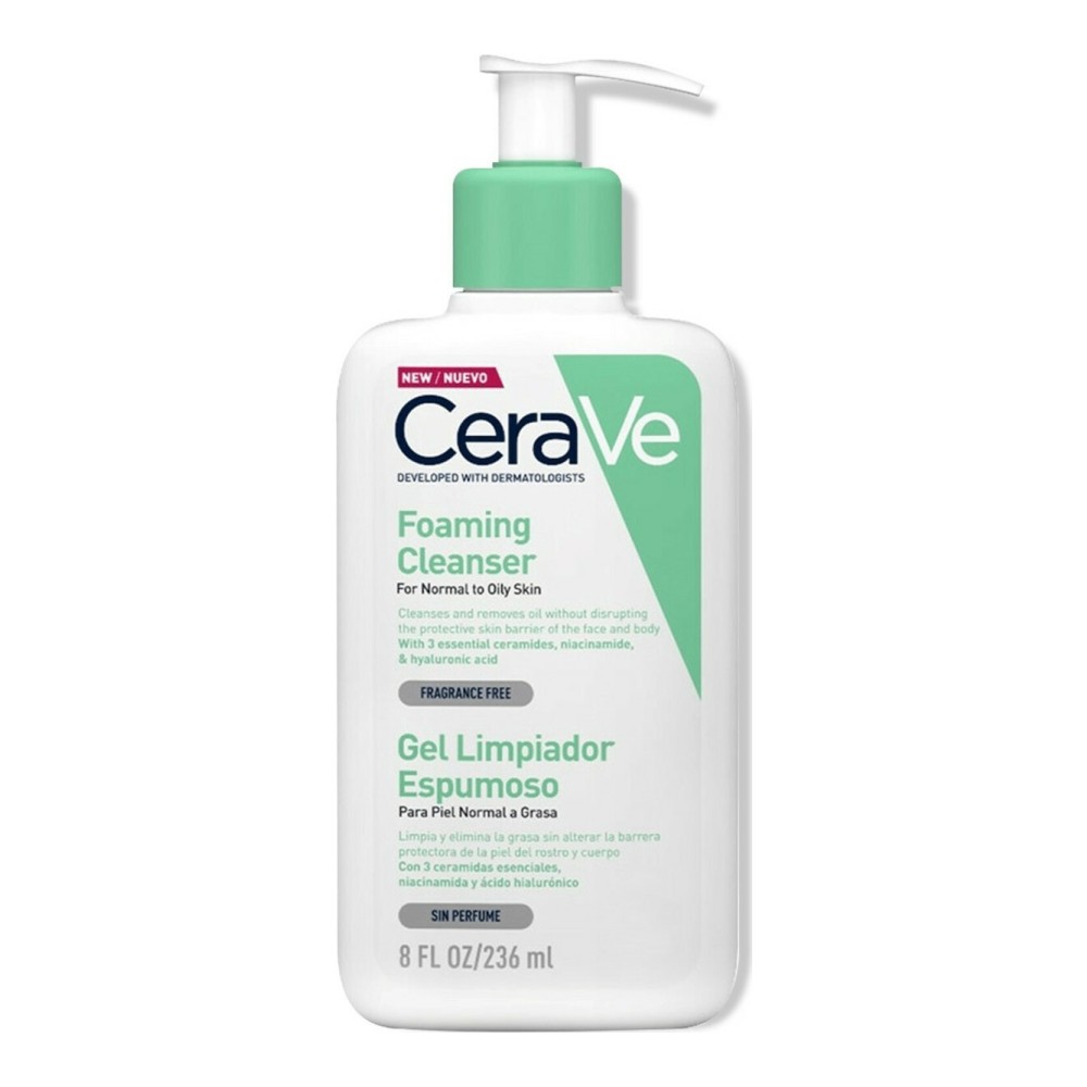 Preview image 1 of Cerave Foaming Cleanser Gel Καθαρισμού για Κανονικές έως Λιπαρές Επιδερμίδες 236ml