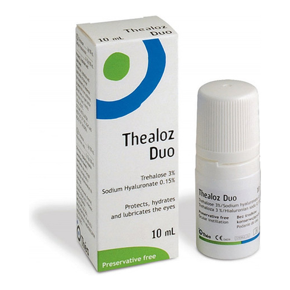 Thea Thealoz Duo Οφθαλμικές Σταγόνες Υποκατάστατο Δακρύων με Υαλουρονικό Οξύ, 10ml