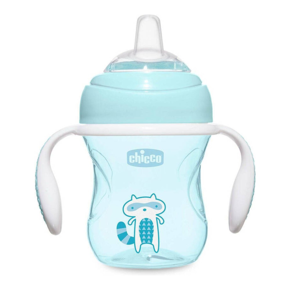 Chicco Transition Cup Ποτηράκι με Μαλακό Ρύγχος Σιλικόνης 4m+ Μπλε, 200ml