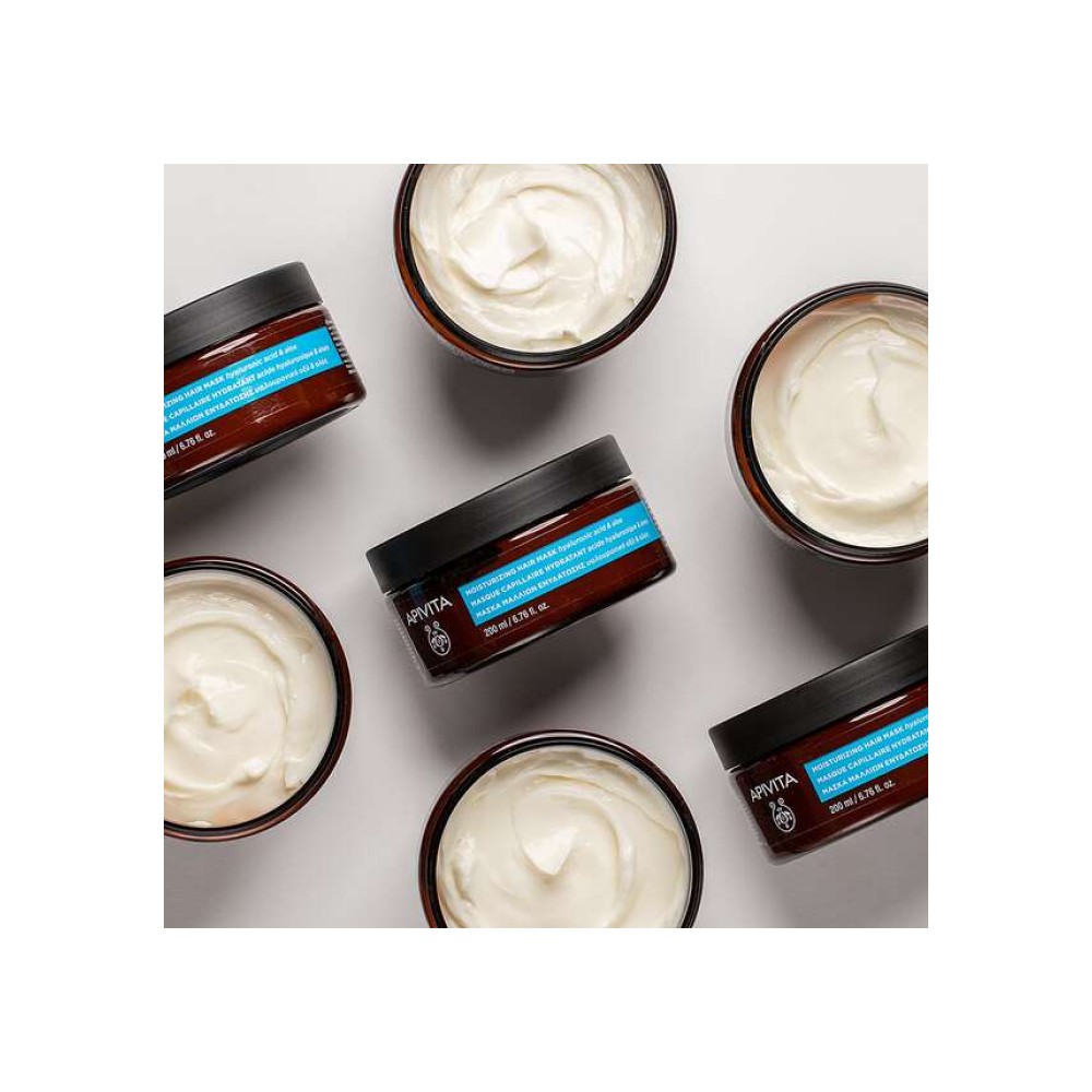Preview 4 of Apivita Μάσκα Μαλλιών με Υαλουρονικό Οξύ & Αλόη για Ενυδάτωση 200ml
