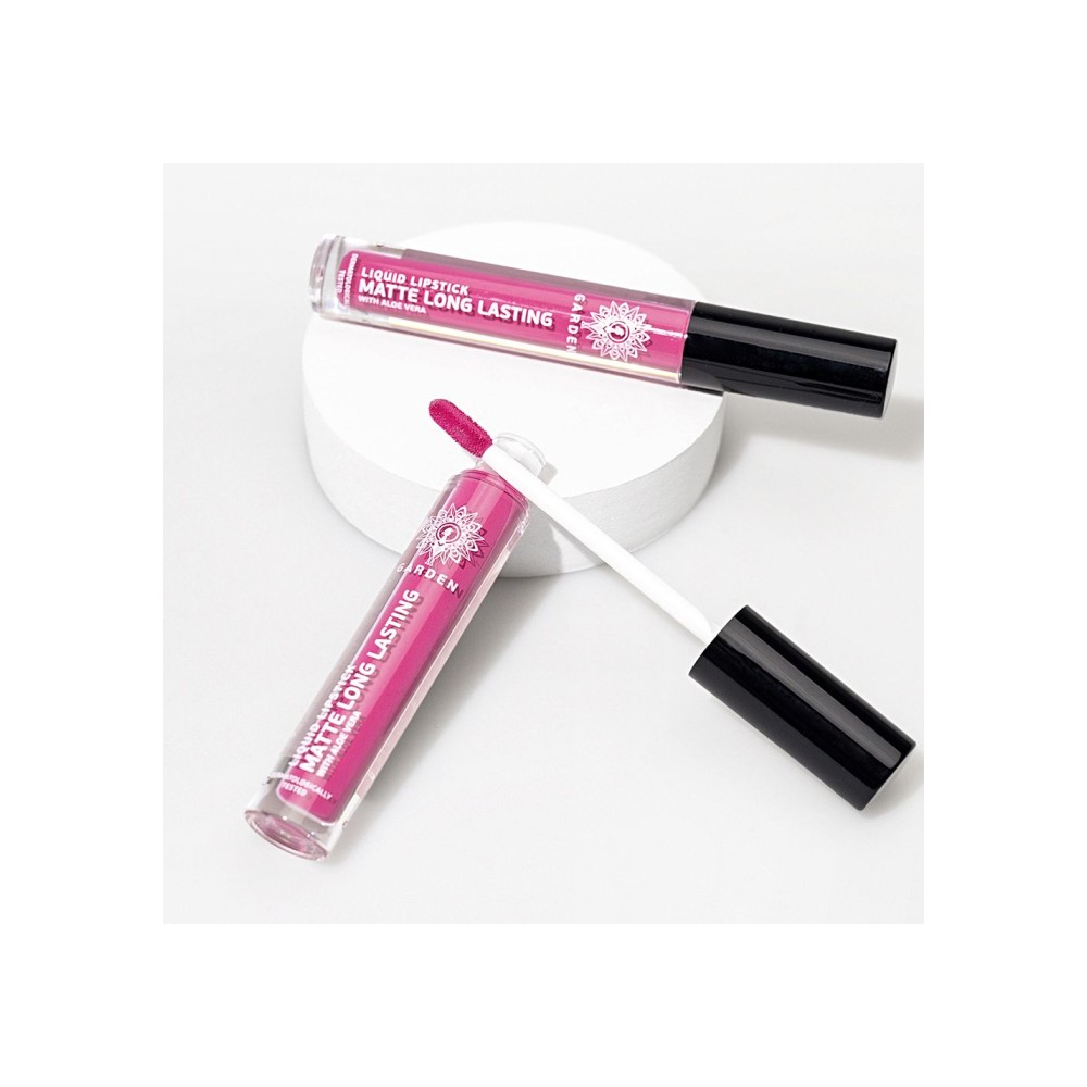 Preview 2 of Garden Of Panthenols Liquid Matte Lipstick Vivid Magenta 04