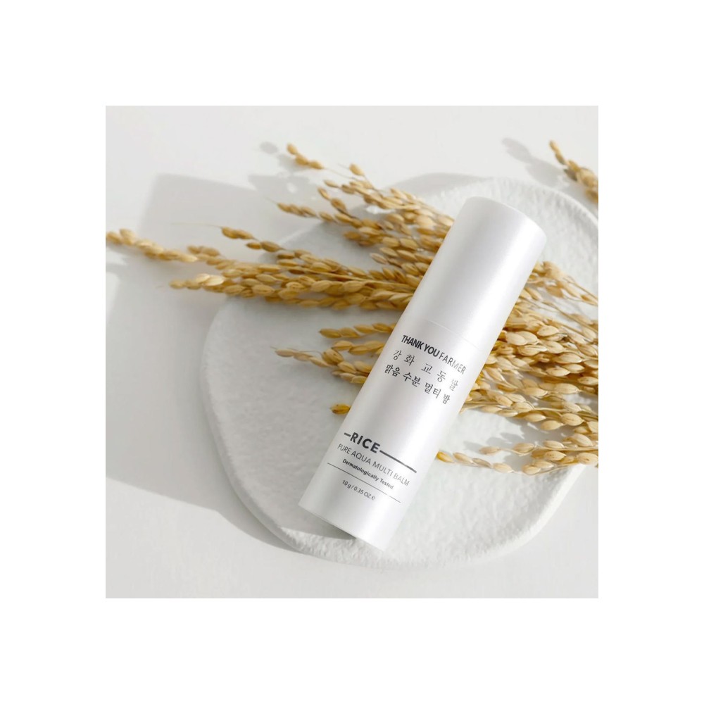 Preview 3 of Thank You Farmer Rice Pure Aqua Multi Balm Ενυδατικό Πολυχρηστικό Βάλσαμο με Εκχύλισμα Ρυζιού για Ξηρές Περιοχές 10gr