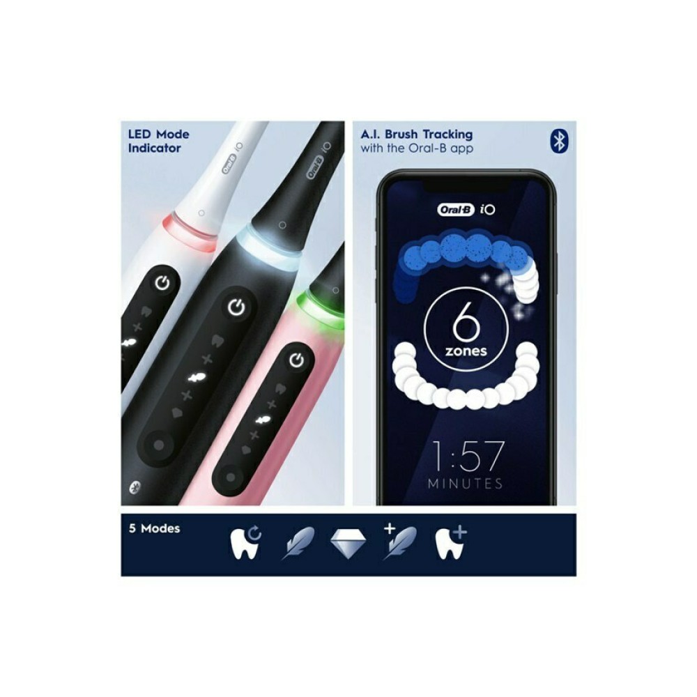 Preview 3 of Oral-B iO Series 5 Ηλεκτρική Οδοντόβουρτσα με Αισθητήρα Πίεσης και Θήκη Ταξιδίου Black