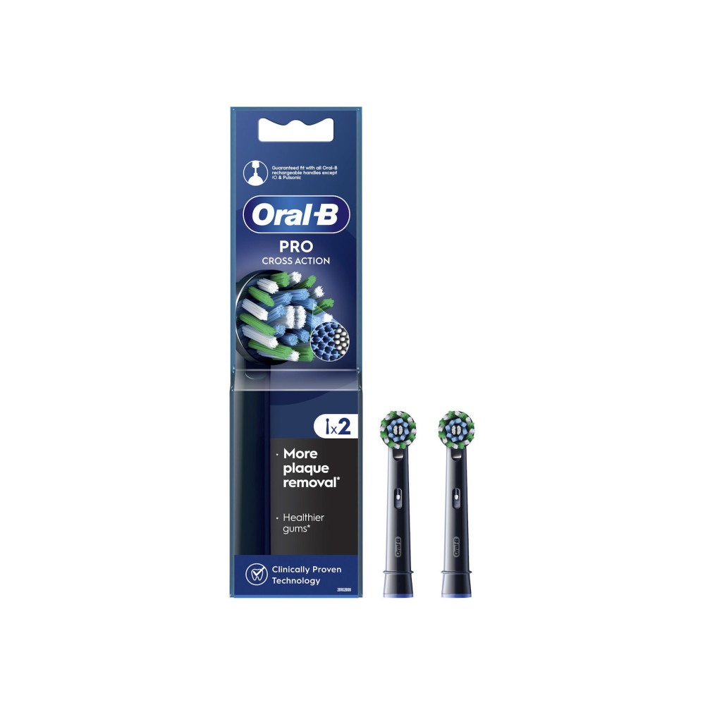Preview 2 of Oral-B Cross Action Black Ανταλλακτικές Κεφαλές Ηλεκτρικής Οδοντόβουρτσας Μαύρες 2τμχ
