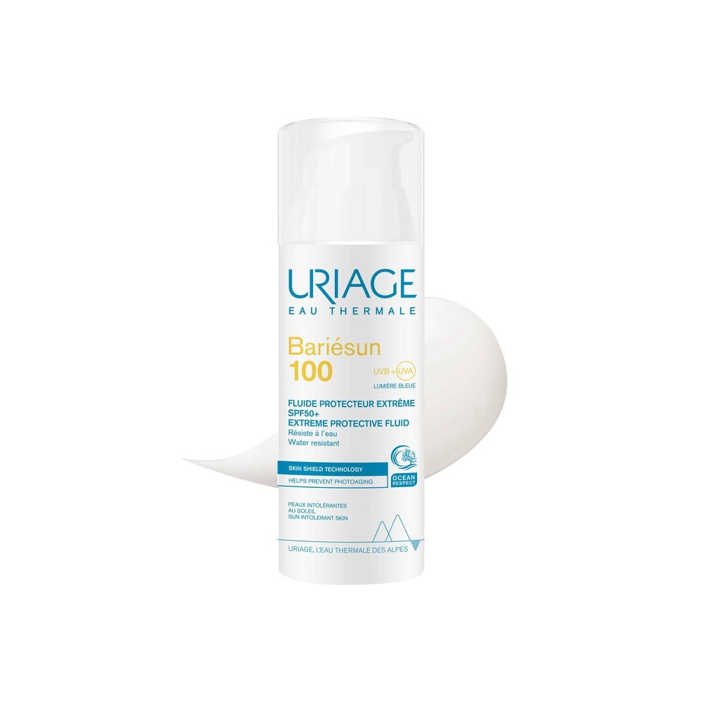 Uriage Bariesun 100 Extreme Protective Fluid SPF50+, Αντιηλιακή Λεπτόρευστη Κρέμα Για Δέρμα μη Ανεκτικό Στον Ήλιο, 50ml
