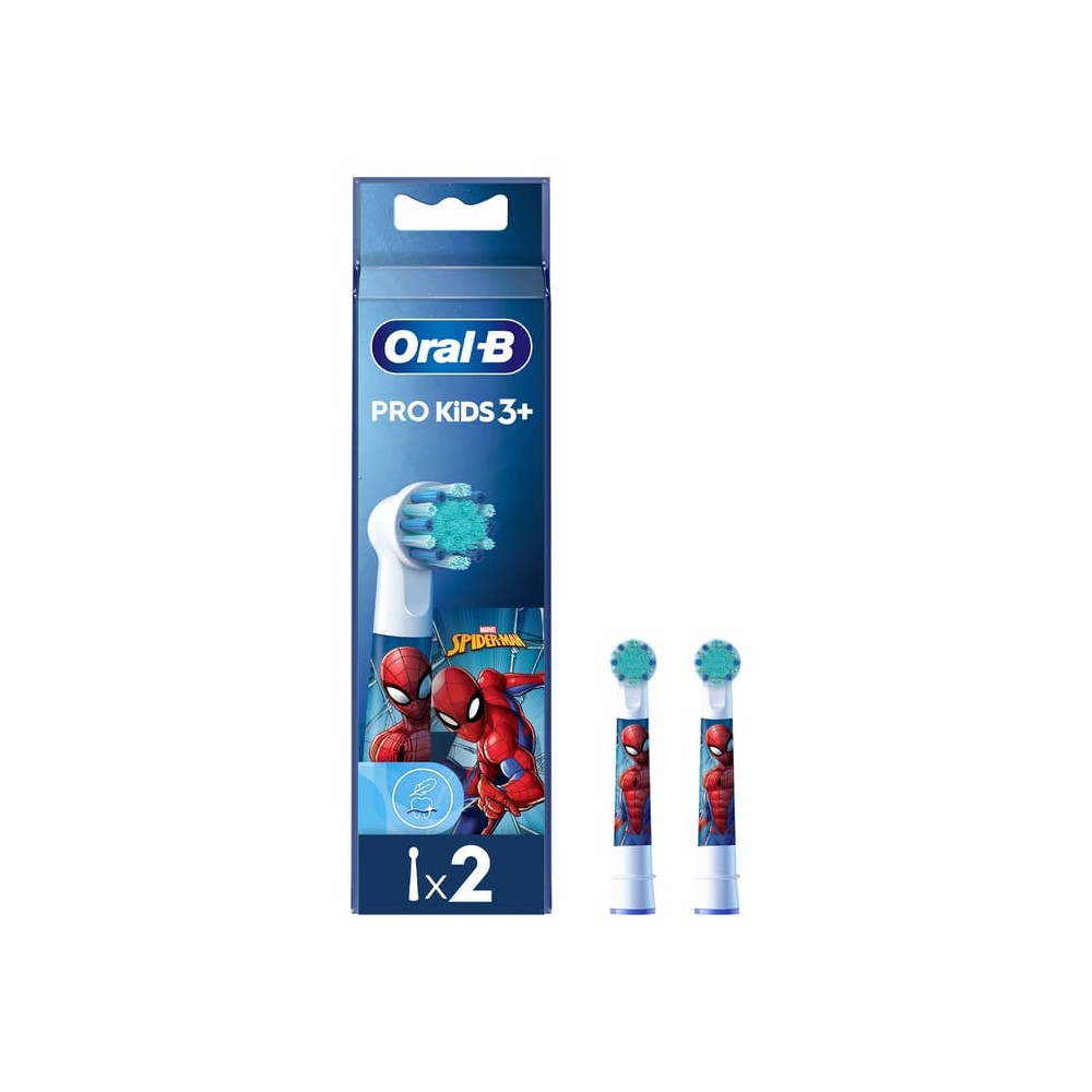 Oral-B Kids Spiderman Ανταλλακτικές Κεφαλές Παιδικής Ηλεκτρικής Οδοντόβουρτσας