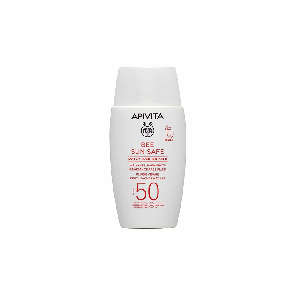 Preview image 1 of Apivita Bee Sun Safe Daily Age Repair Dry Touch Λεπτόρευστη Κρέμα Προσώπου Κατά Των Πανάδων & Ρυτίδων SPF50 50ml