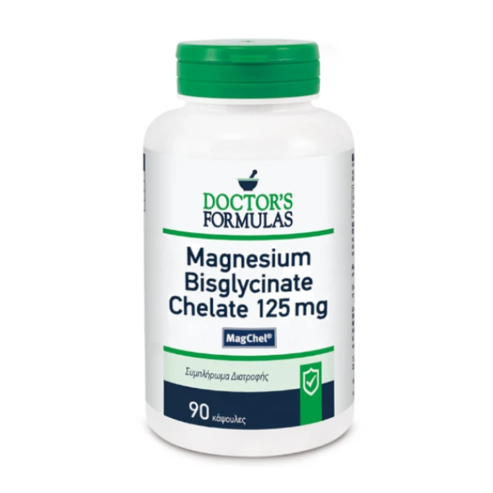 Doctor's Formulas Magnesium Bisglycinate Chelate 125mg Συμπλήρωμα Διατροφής, 90caps
