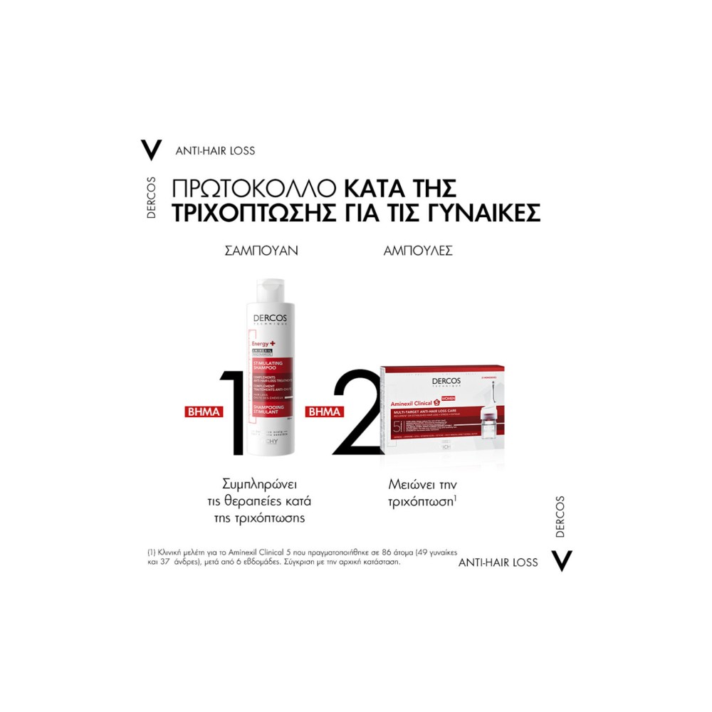 Preview image 4 of Vichy Dercos Energy+ Shampoo Δυναμωτικό Σαμπουάν Κατά της Τριχόπτωσης 400ml