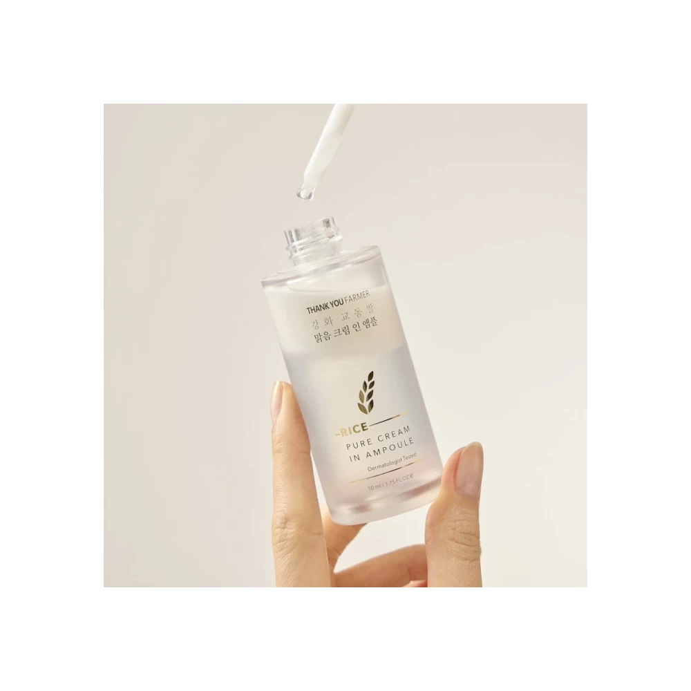 Preview 2 of Thank You Farmer Rice Pure Cream In Ampoule Κρέμα σε Αμπούλα για Ενυδάτωση & Λάμψη, 50ml