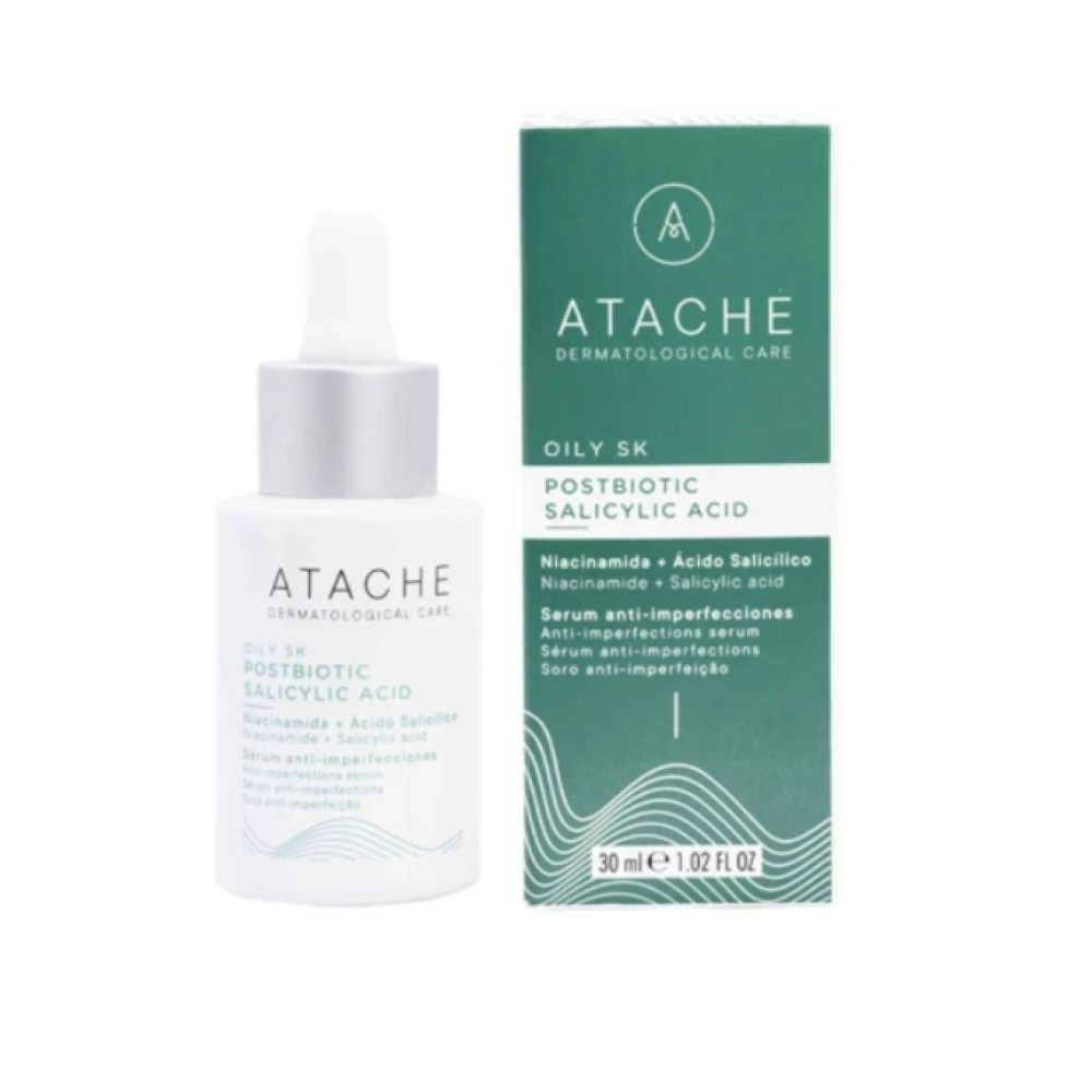 Atache Oily SK Postbiotic Salicylic Acid Ορός Προσώπου για Λιπαρές Επιδερμίδες με Τάση Ακμής 30ml