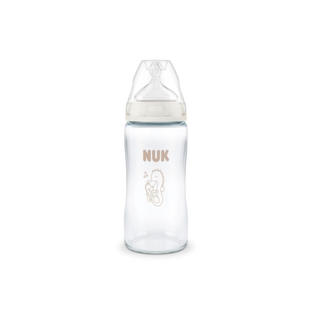 Nuk First Choice Μπιμπερό Γυάλινο 3m+ Iππόκαμπος 240ml