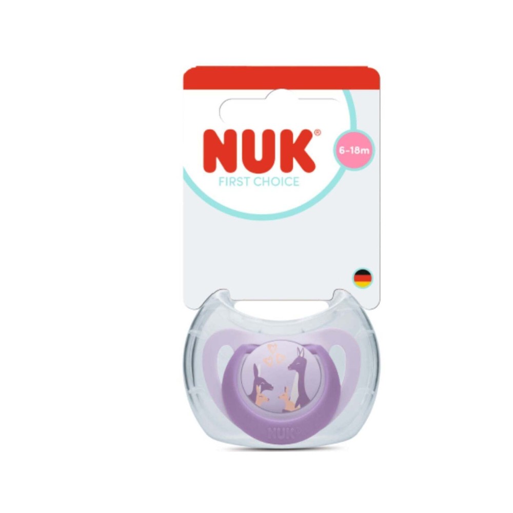 Nuk First Choice Πιπίλα Σιλικόνης για 6-18 Μηνών με Σχέδιο Καγκουρό, 1τμχ