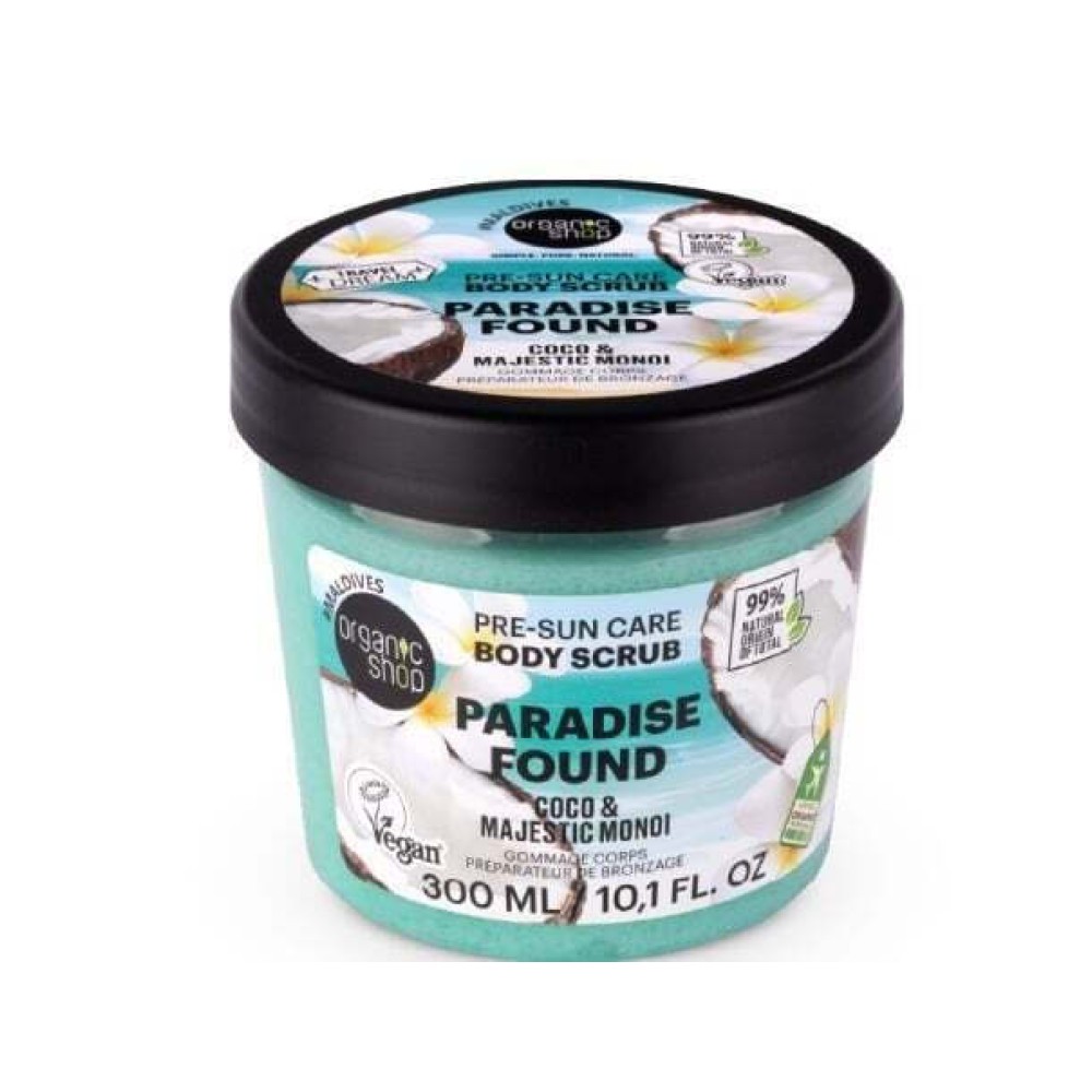 Natura Siberica Organic Shop Paradise Found Body Scrub Coco & Majestic Monoi-Απολεπιστικό Σώματος με Καρύδα & Monoi, 300ml
