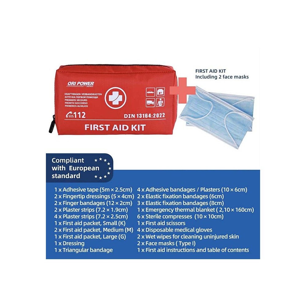 Preview 3 of First Aid Kit  Φαρμακείο Πρώτων Βοηθειών Αυτοκινήτου με Εξοπλισμό και Πιστοποίηση DIN 13164:2022