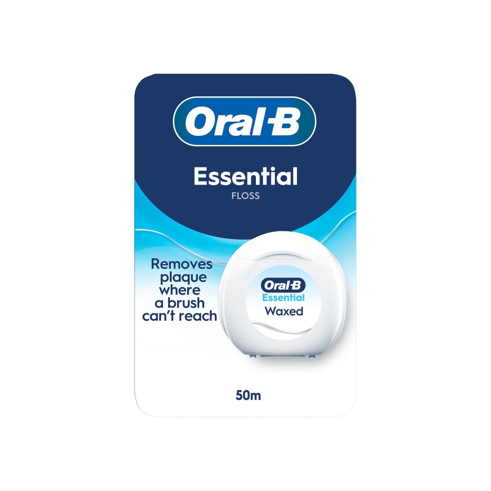 Oral-B Essential Floss Κηρωμένο Οδοντικό Νήμα 50m