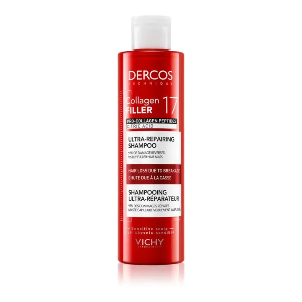 Vichy Dercos Collagen 17 Filler Shampoo Σαμπουάν για Δράση κατά της Τριχόπτωσης και της Θραύσης των Μαλλιών 200ml