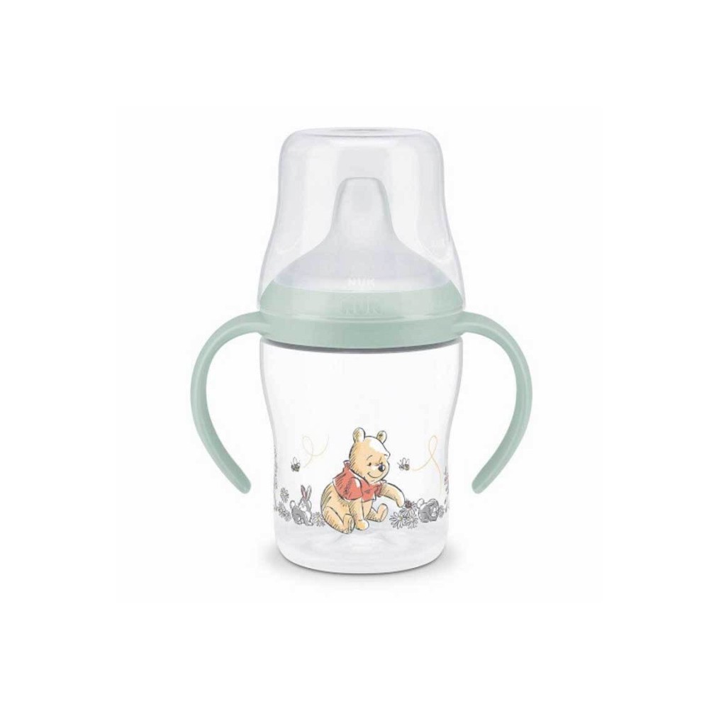 Nuk Perfect Match Disney Winnie The Pooh Εκπαιδευτικό Ποτηράκι Πλαστικό με Λαβές Πράσινο για 6m+ 150ml
