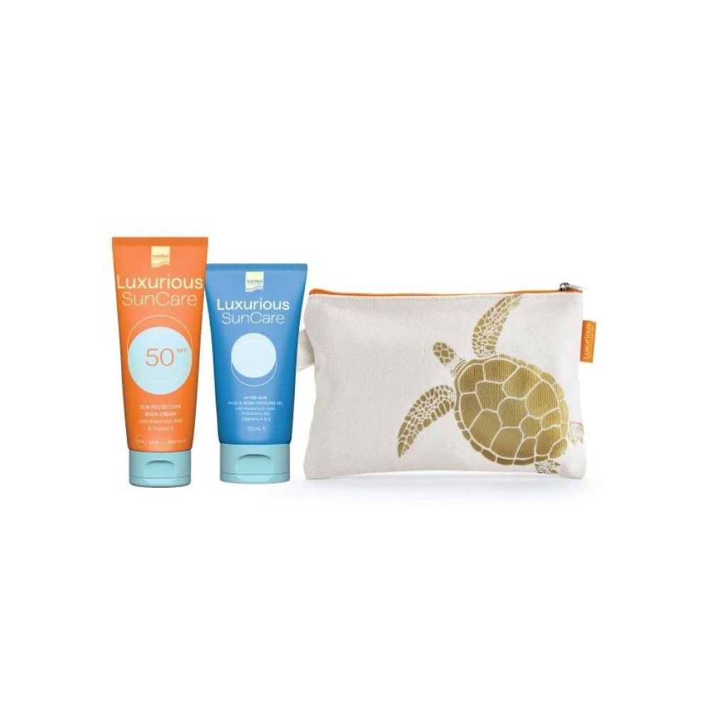 Preview 2 of Intermed Luxurious Promo Suncare Sun Protection Body Cream SPF50 200ml, After Sun Face & Body 150ml & ΔΩΡΟ Τσαντάκι