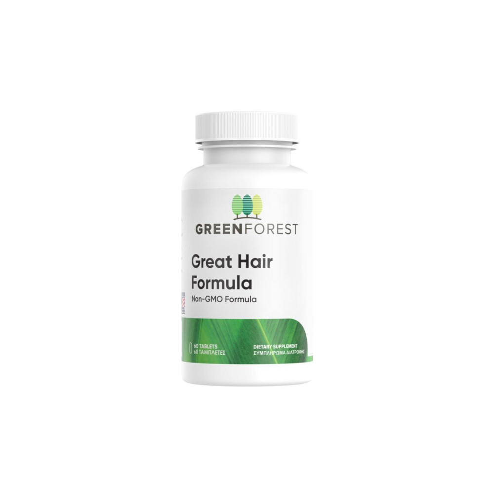 Green Forest Great Hair Formula Ειδικό Συμπλήρωμα Διατροφής Για Υγιή & Δυνατά Μαλλιά 60 ταμπλέτες