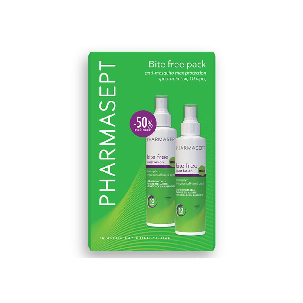 Pharmasept Promo Bite Free Insert Lotion Max Άοσμη Εντομοαπωθητική Λοσιόν σε Σπρέι Κατάλληλη για Παιδιά 2x100ml