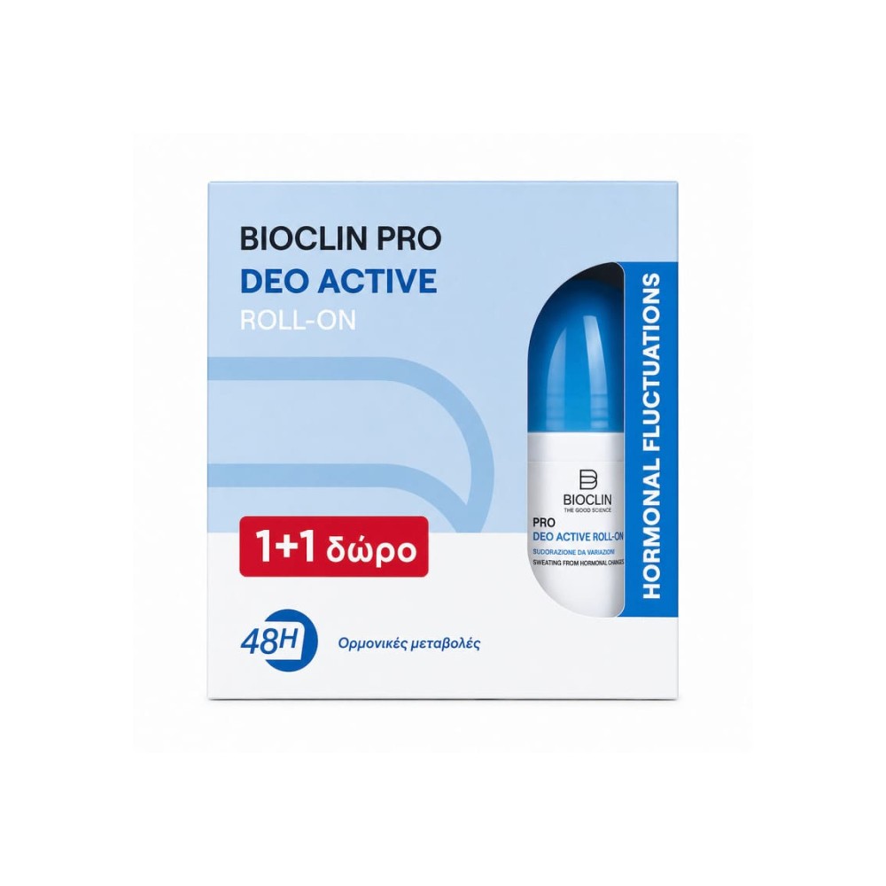 Bioclin Promo Pro Deo Active Roll-On Αποσμητικό 48h 2x50ml