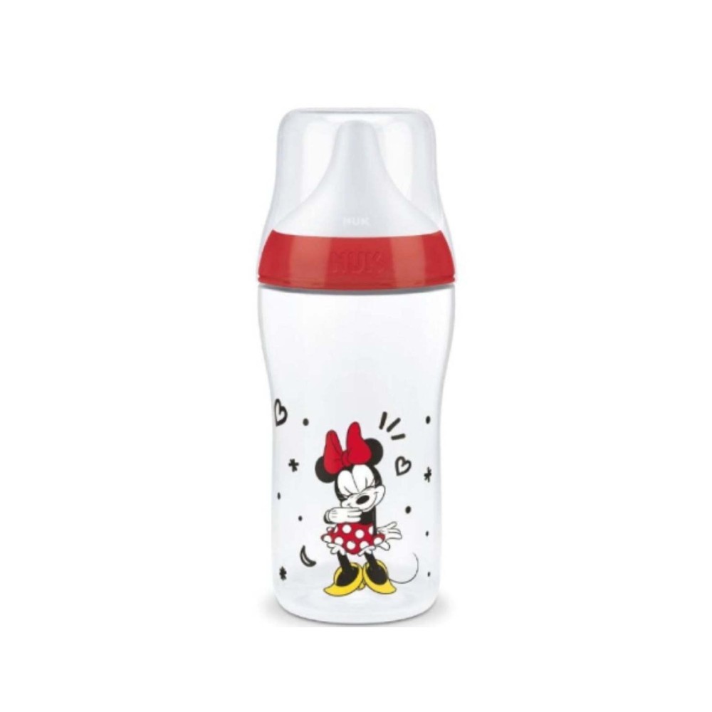 Nuk Disney Mickey Mouse Perfect Match 3m+ Μπιμπερό Κόκκινο με μαλακή θηλή σιλικόνης 260ml