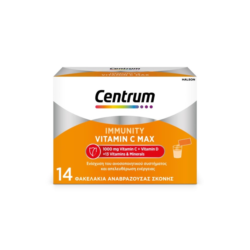 Centrum Immunity Vitamin C Max για Ενίσχυση του Ανοσοποιητικού 14 φακελάκια