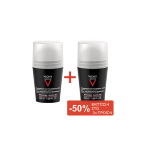 Vichy Homme Αποσμητικό Κατά Της Εφίδρωσης, 48h Protection 2 x 50ml