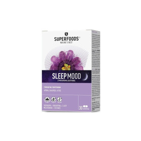 Superfoods Sleep Mood Συμπλήρωμα Διατροφής Για Την Μείωση Της Αϋπνίας, 30 Caps